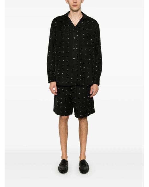 Rohe Black Polka-Dot Shorts for men