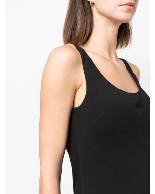Philosophy Di Lorenzo Serafini Black Scoop Neck Flared Dress