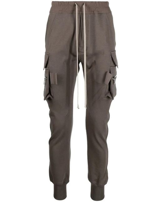 Rick Owens Gray Mastodon Cargo Trousers for men