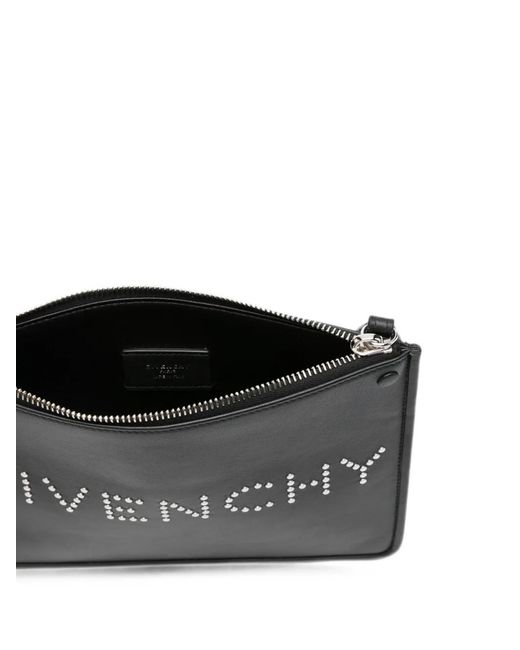 Givenchy Black Logo Leather Pouch for men