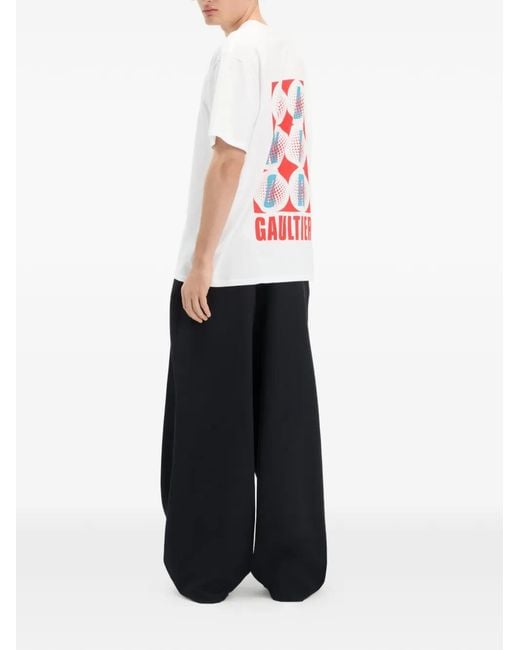 Jean Paul Gaultier White Printed T-Shirt