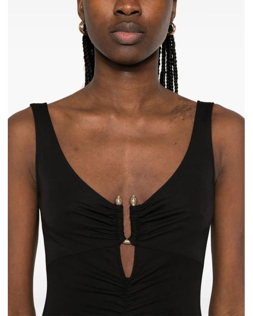 Just Cavalli Black Ruffled Mini Dress