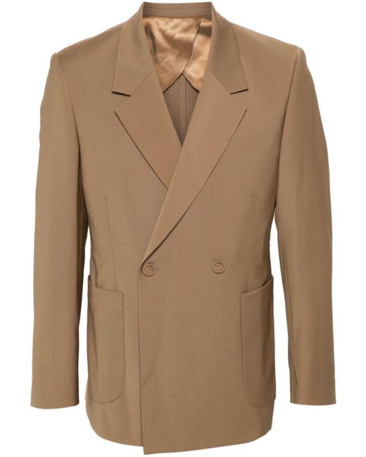 Sandro Brown Double-breasted Blazer for men