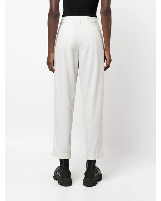 Closed White Rolled-Cuff Cropped Trousers
