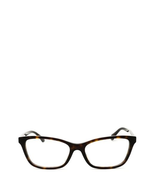 Versace Black Eckige Brille Mit Schildpattmuster