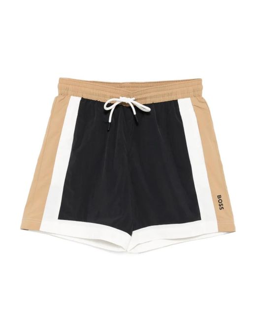 Costume Da Bagno Con Logo di Boss in Black da Uomo