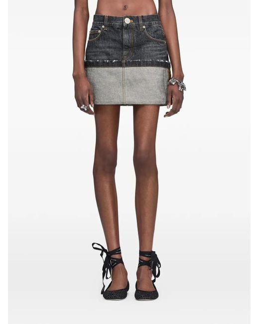 Marc Jacobs Black Minijupe À Ourlet Retroussé