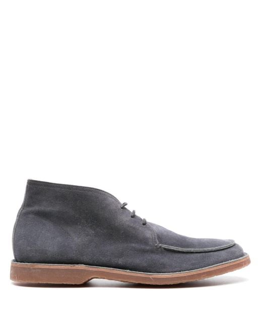 Officine Creative Blue Kent 002 Suede Ankle Boots for men