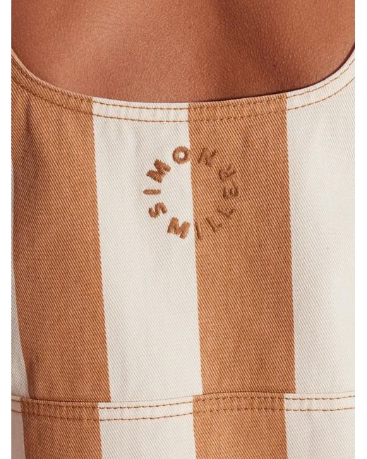 Simon Miller White Sahara Striped Denim Dress