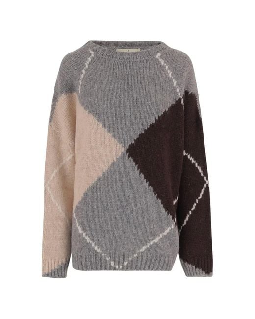 Bruno Manetti Gray Crew-Neck Sweater