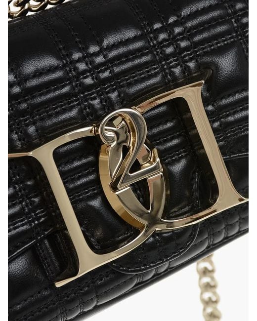 DSquared² Black Quilted Leather Shoulder Bag