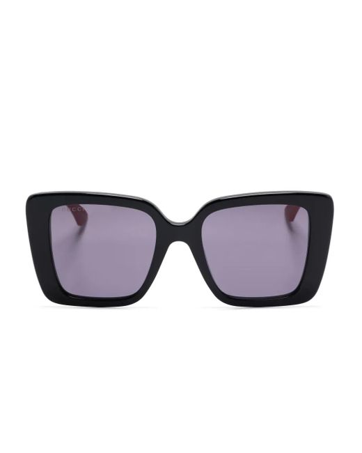 Gucci Blue Oversize-Frame Sunglasses