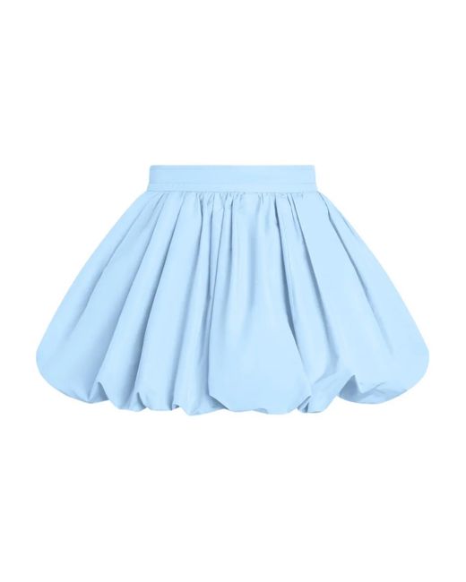 Patou Blue Bloomer Mini A-Line Skirt