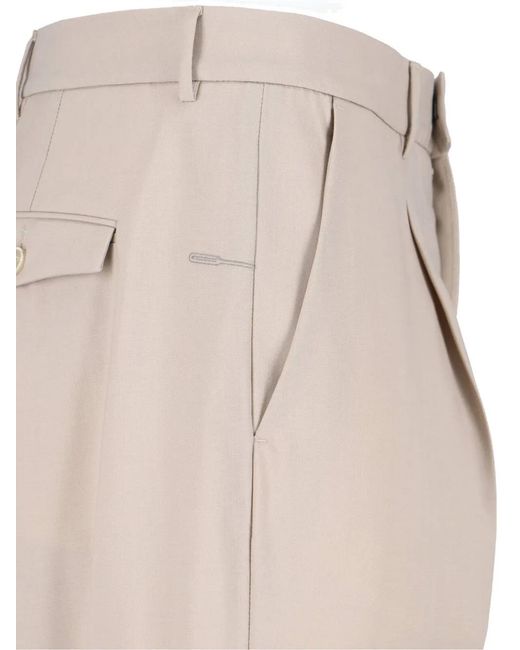 Cruna White Pleated Trousers for men