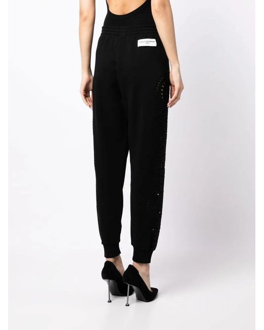 Stella McCartney Black Drawstring Knitted Trousers
