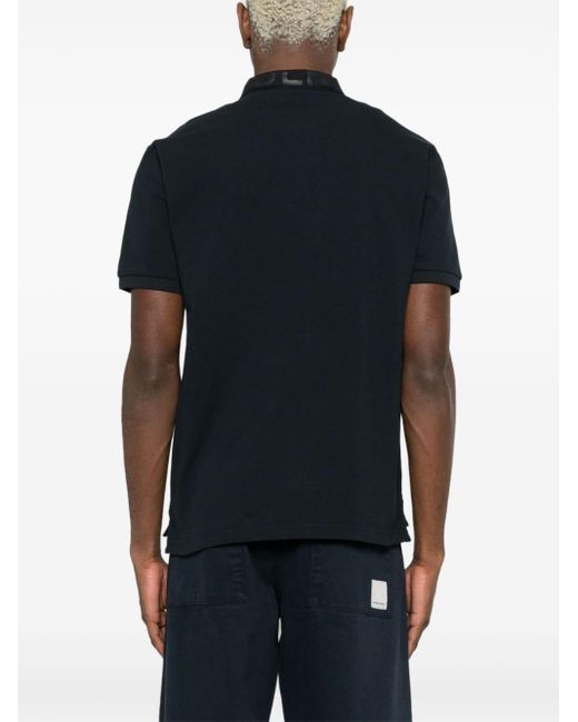 Woolrich Black Logo-print Cotton Polo Shirt for men