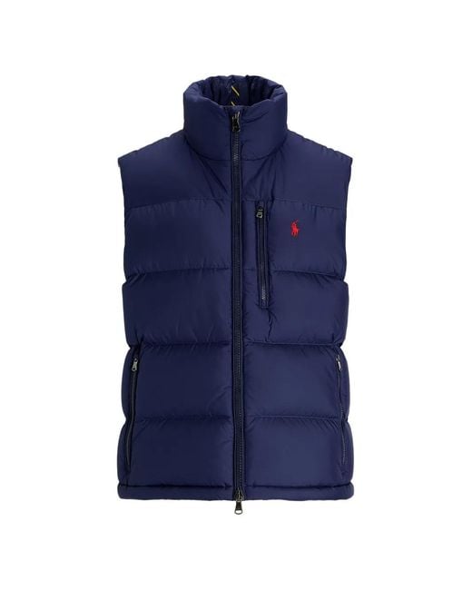 Polo Ralph Lauren Blue Zipped Sleeveless Gilet for men