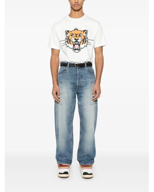 KENZO Blue Monkey Jeans for men