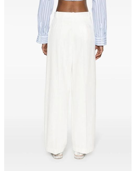 A.P.C. White High-Rise Wide-Leg Jeans