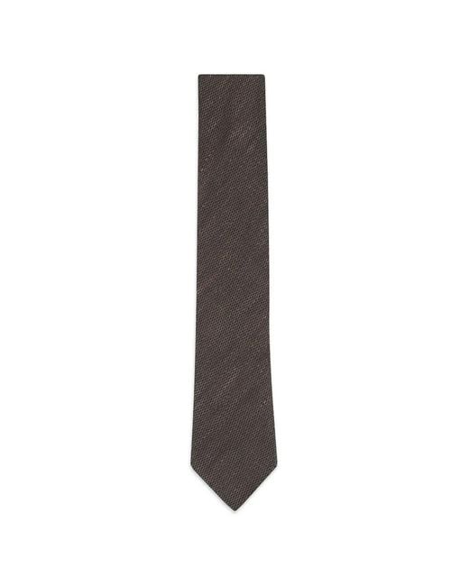 Zegna White Textured Silk Tie for men