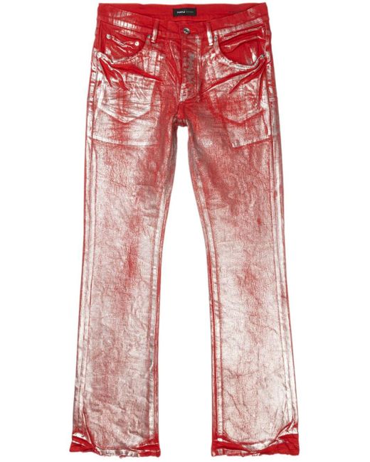 Purple Brand Red P004 Foiled Straight-leg Jeans for men