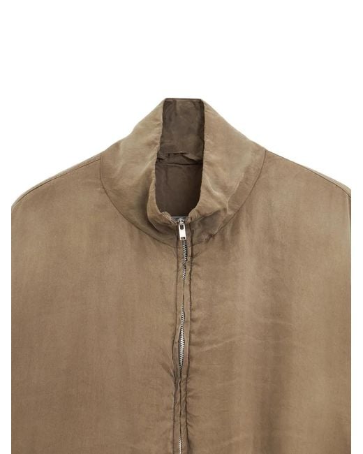 Ssstein Brown Zip-Up High-Neck Jacket for men