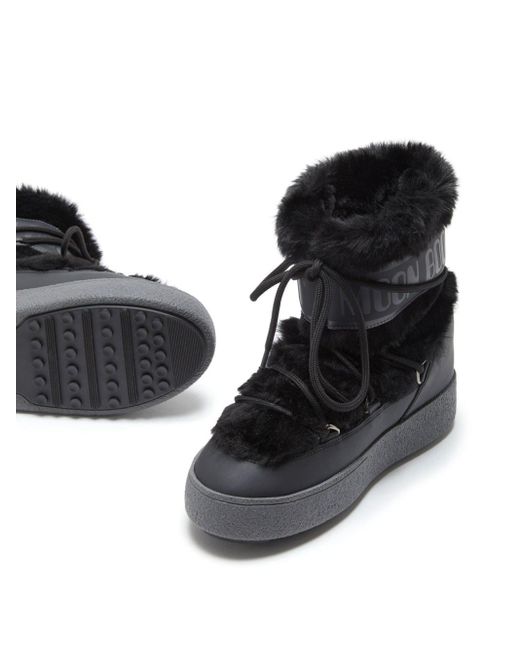 Moon Boot Black Ltrack Faux-fur Boots