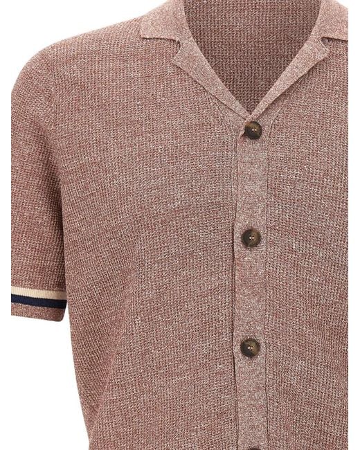 Gran Sasso Pink Knitted Shirt for men