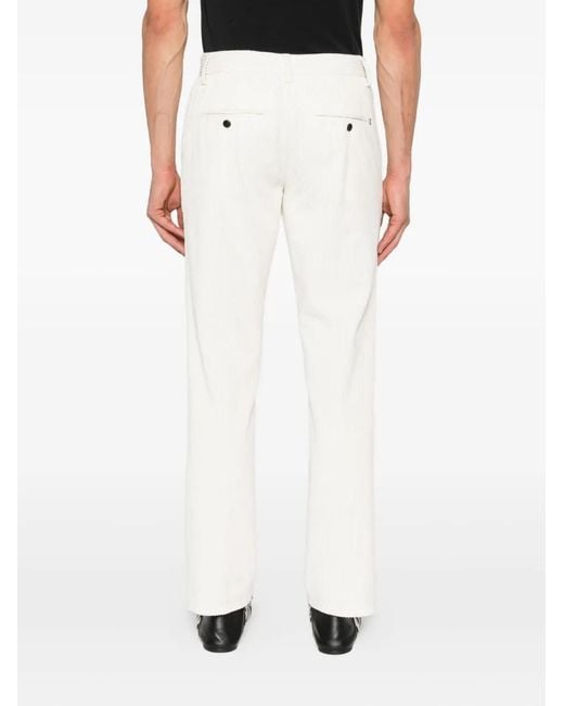Dondup White Corduroy Trousers for men