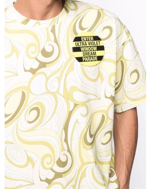 Raf Simons Metallic Abstract-Print T-Shirt for men