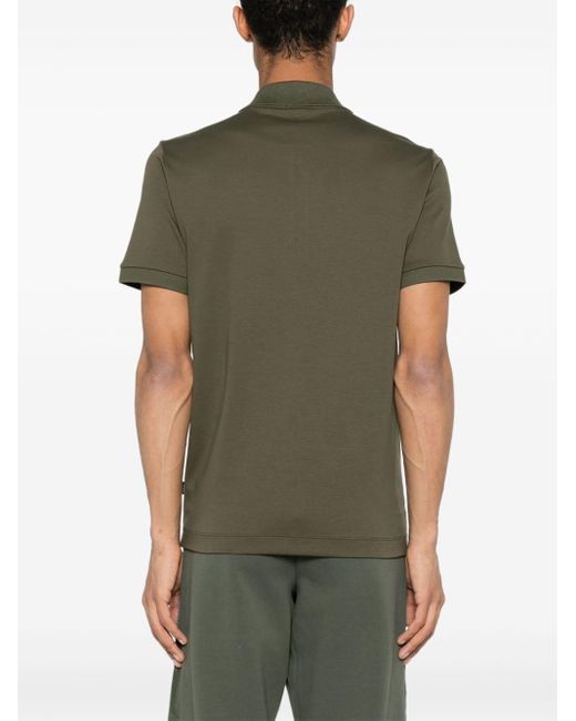 Boss Green Ribbed-effect Polo Shirt for men