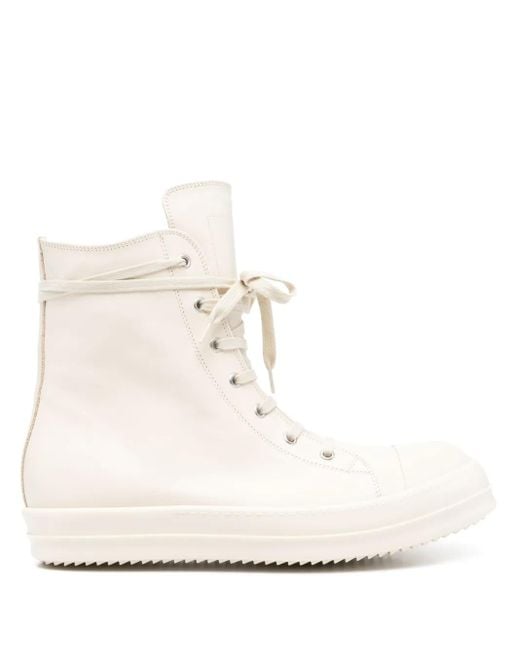 Rick Owens Natural Hi-Top Sneakers for men