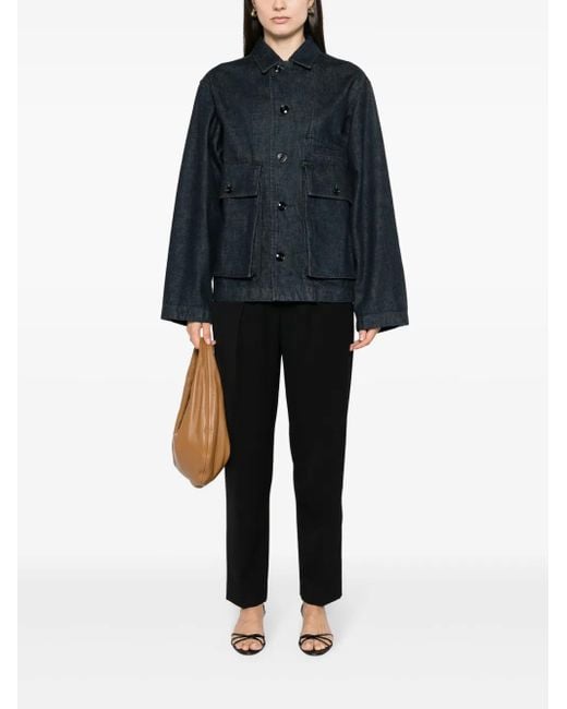 Lemaire Blue Spread-Collar Denim Jacket