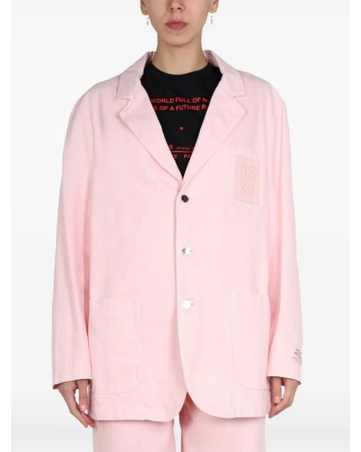 Raf Simons Pink Button-Fastening Blazer
