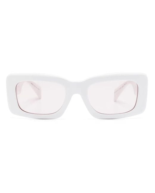 Versace White Greca-Motif Sunglasses