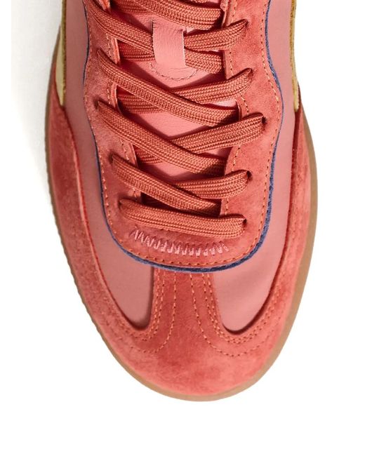 HOFF Red Park Panelled Lace-Up Sneakers