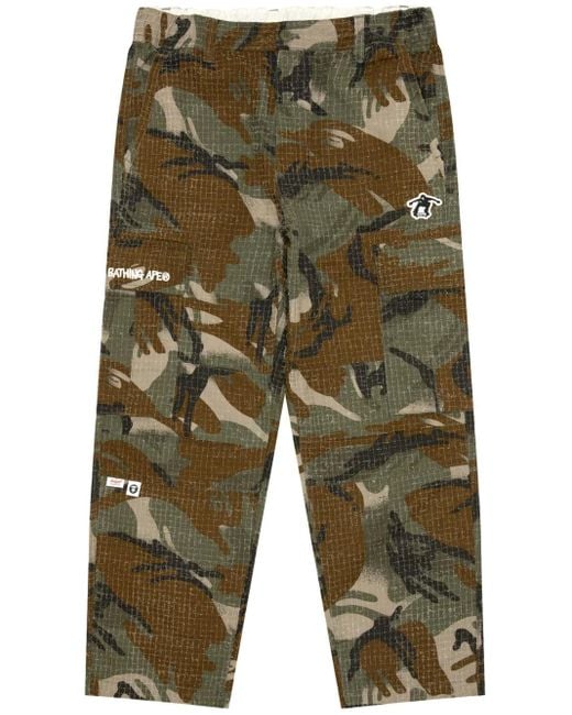 Pantalon À Imprimé Camouflage Aape By A Bathing Ape pour homme en coloris Green