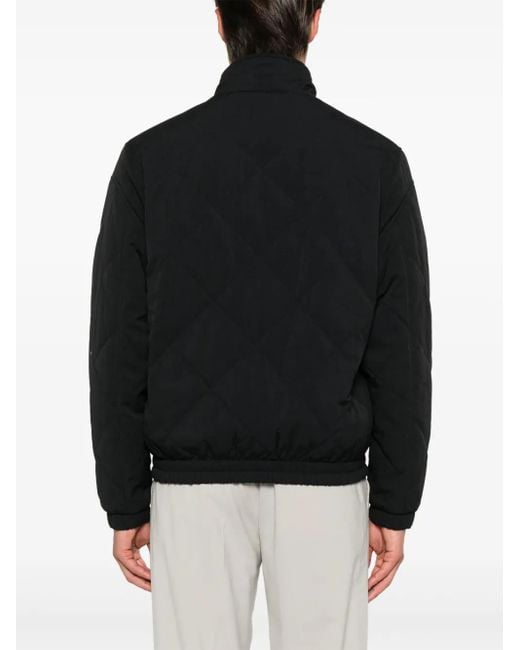 HUGO Black Logo-Tag Water-Repellent Jacket for men