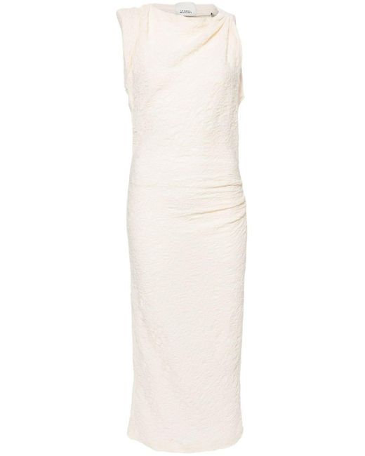 Isabel Marant White Franzy Textured Midi Dress