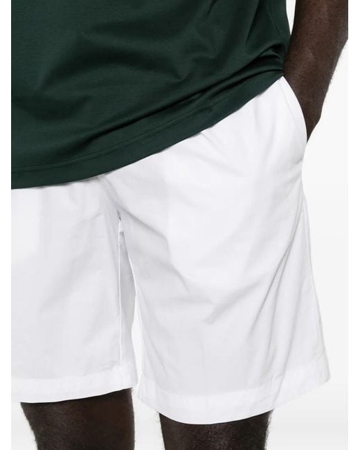 Michael Coal White Drawstring-Fastening Shorts for men
