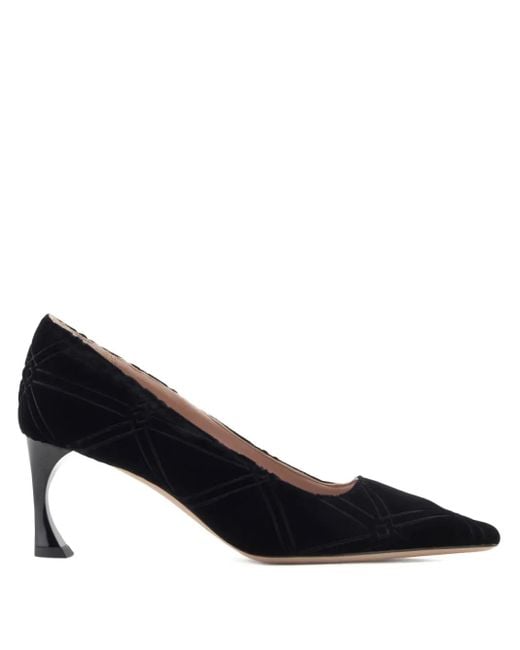 Emporio Armani キルティング パンプス Black