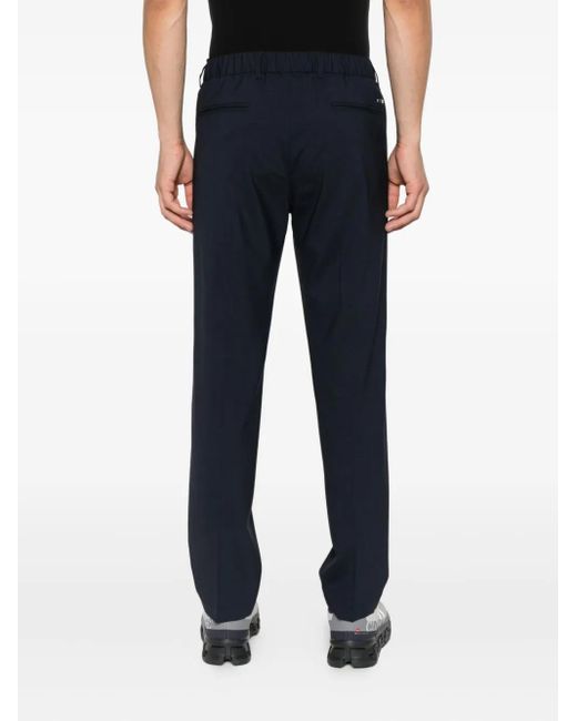 Pantaloni Con Pieghe Frontali di Herno in Blue da Uomo