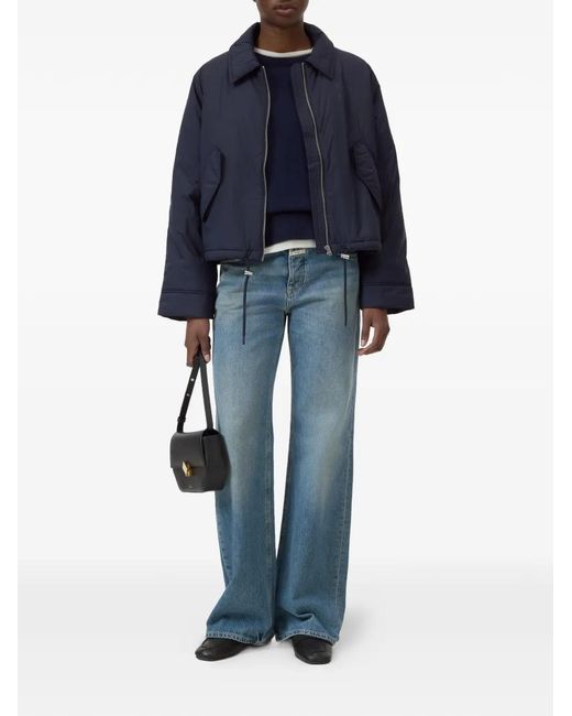 Closed Blue Chest-Logo Jacket