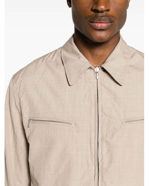 Auralee Hemdjacke mit Reißverschluss in Natural für Herren
