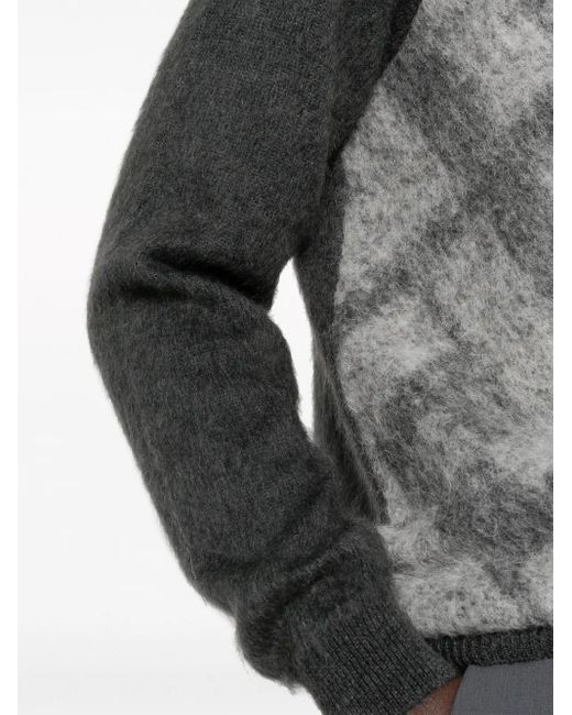 Fendi Pullover Mit Ff-Muster in Gray für Herren