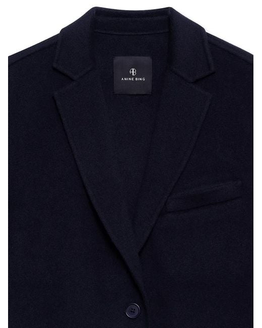 Anine Bing Blue Quinn Buttoned Blazer