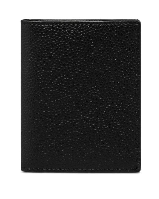 Thom Browne Black Pebble-Grain Hector Double Card Holder