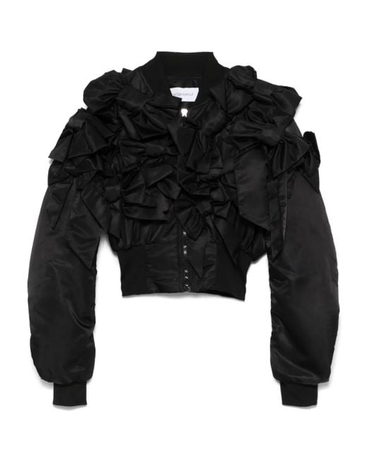Viktor & Rolf Black Bow Bouquet Bomber Jacket