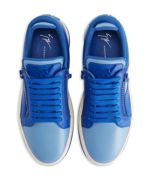 Giuseppe Zanotti Gz94 Sneakers Met Colourblocking in het Blue voor heren