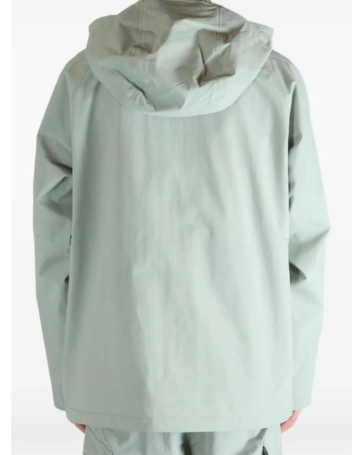 Nanamica Green Hooded Raglan-Sleeve Jacket